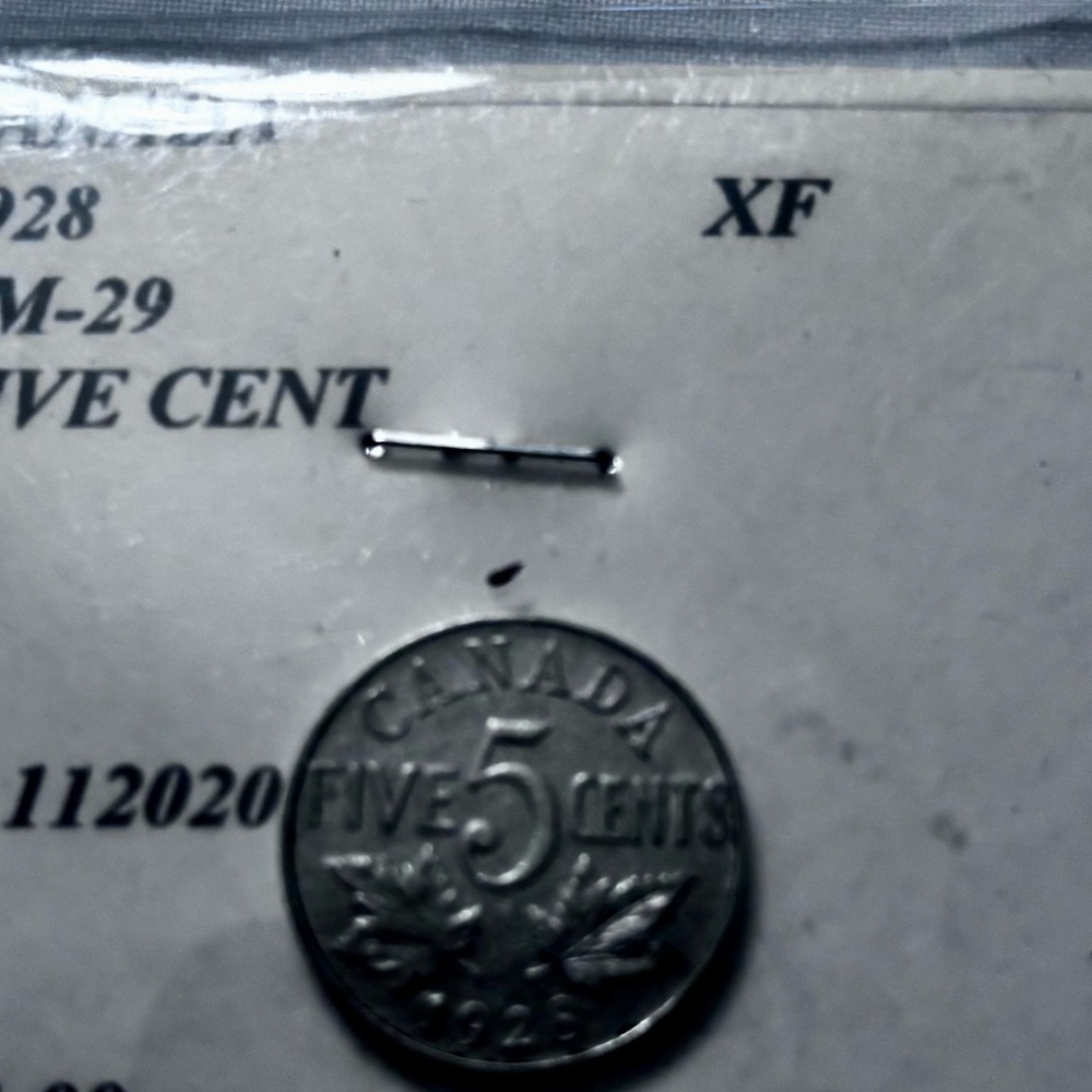 Canada Five Cents Coin from 1928